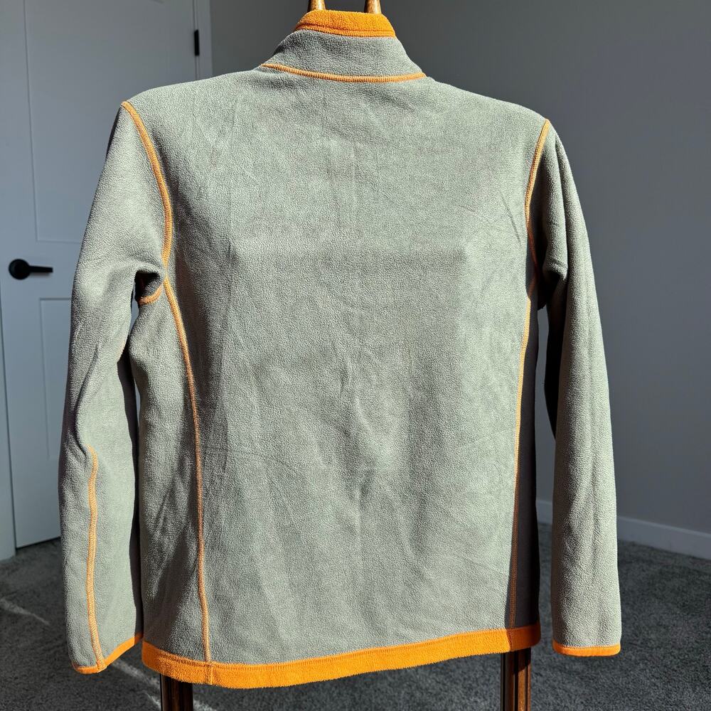 Uniqlo Reversible Fleece Jacket Womens M Gray Orange Full Zip Soft Outdoor Japan - Picture 7 of 11